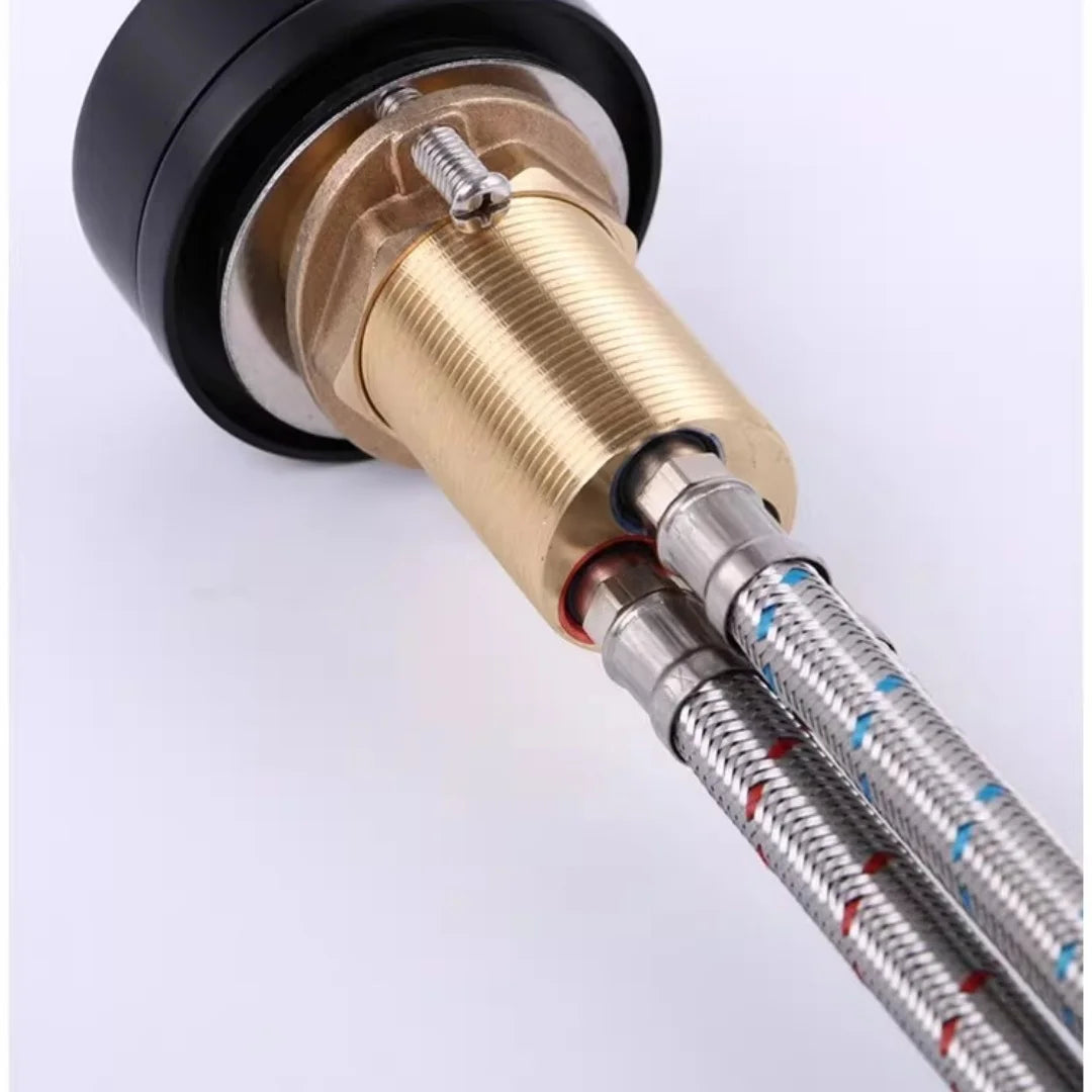 Brushed Gold Basin Faucet Nickel Sink Faucet Two