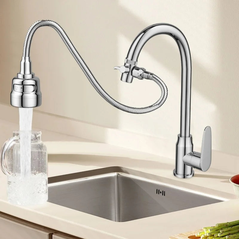 3-Speed External Shower Head Bathroom Sink Faucet Hair