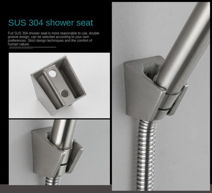 Premium High Pressure Rainfall Shower Combo Stainless Steel