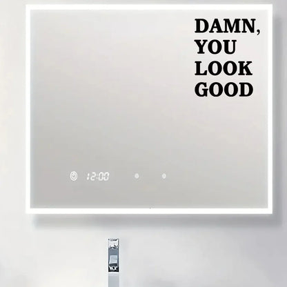 1pc Encouraging Text Wall Mirror Sticker Furniture Decor