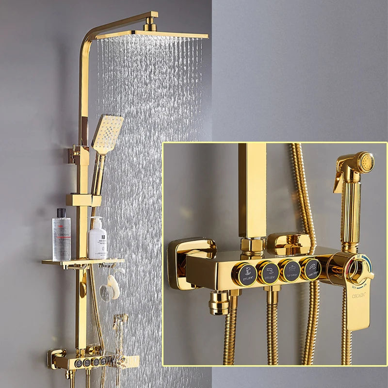 Sdsn Thermostatic Digital Bathroom Shower System Inch Rainfall