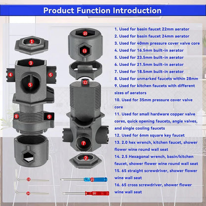 Bathroom Faucet Wrench Sink Pipe Repair Spanner Basin
