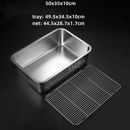 Deep Square Plate Basin Rack Pallet Stainless Steel