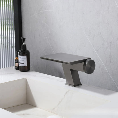 Waterfall Basin Cold Mixer Crane Faucet Copper Hotel