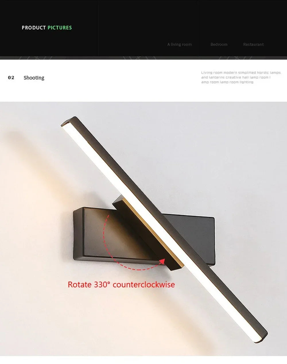 Modern Retractable Led Bathroom Mirror Light Makeup Vanity