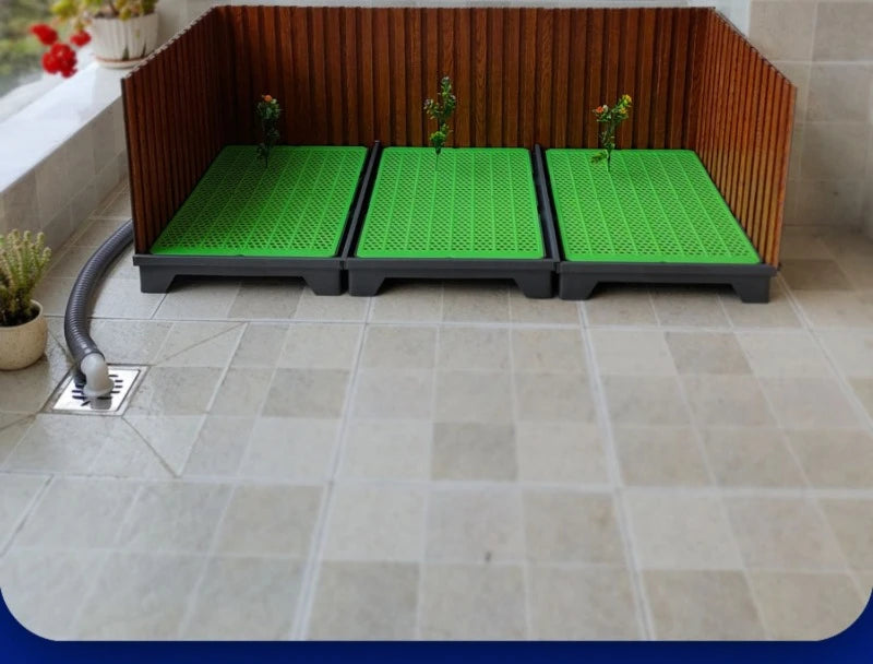 Flush Dog Toilet 28cm Enclosing Wall Large Dog