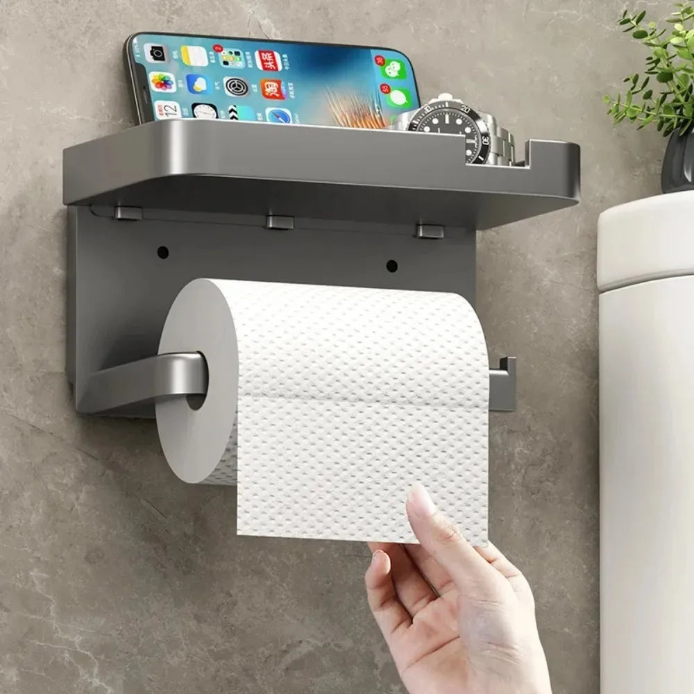 Toilet Paper Holder Plastic Storage Rack Towel Rack