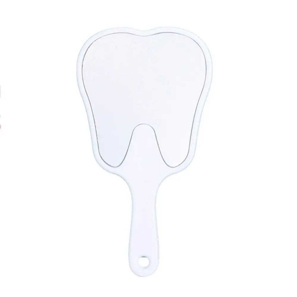 Durable Plastic Tooth-Shaped Mirror Mini Lightweight Handheld