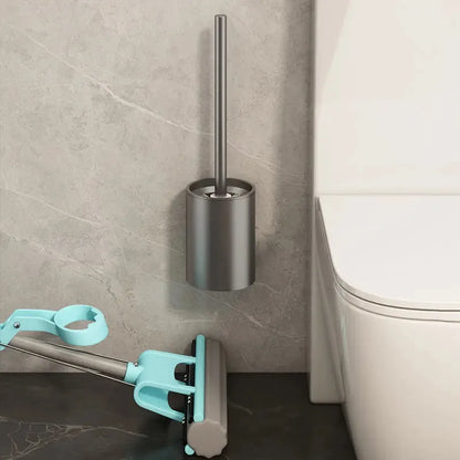 Bathroom Toilet Brush Holder Cleaning Space Aluminum Wall
