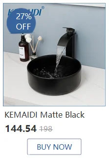 Kemaidi Bathroom Sink Faucet Combo Vessel Sink Countertop