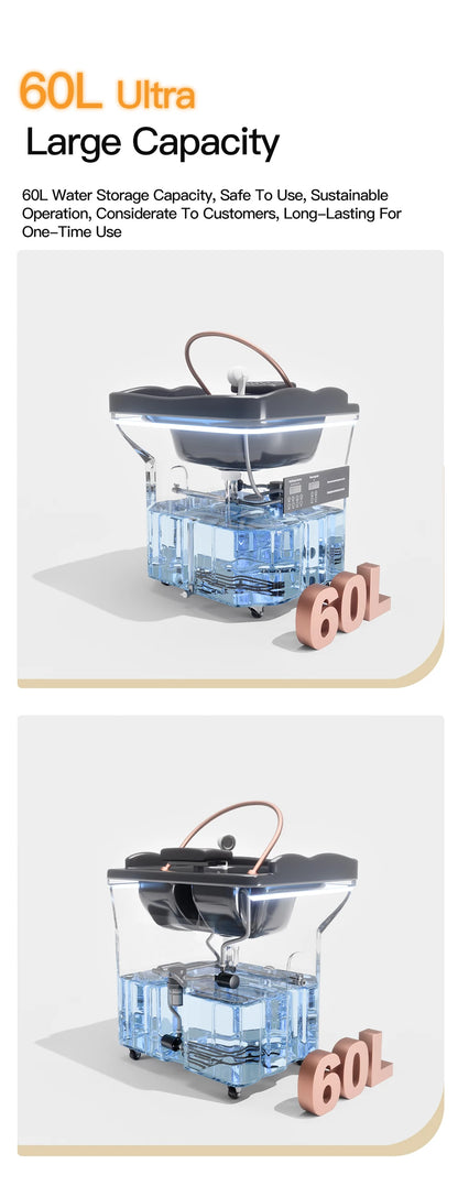 Head Spa Shampoo Basin 60l Water Storage Tank