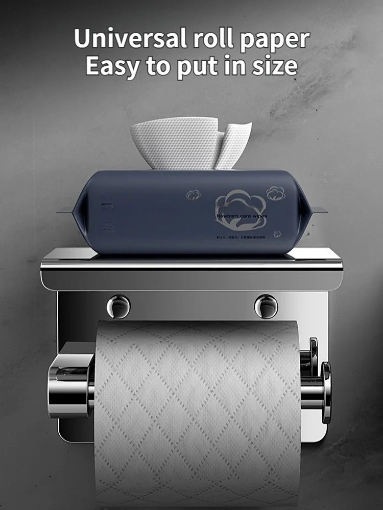 Stainless Steel Paper Towel Holder Without Punching Wall-Mounted