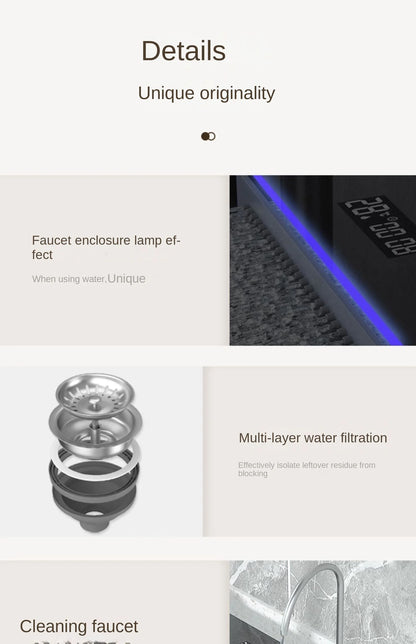 Integrated Waterfall Sink Honeycomb Technology Large Digitial