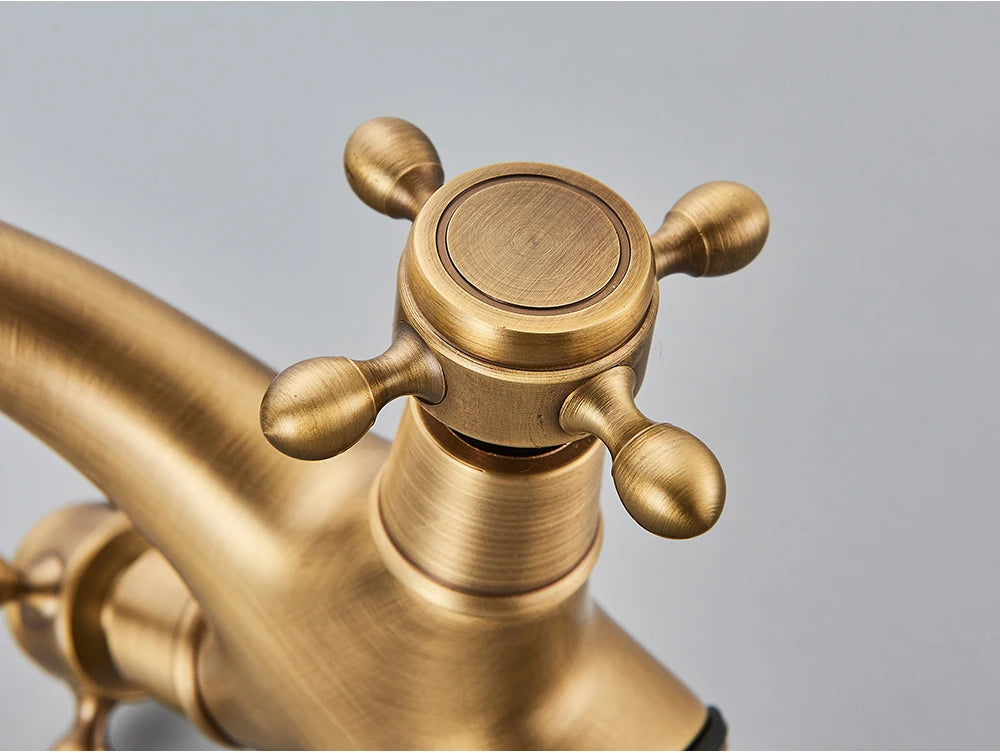 Gold/Antique Brass Bathroom Basin Sink Faucet Mixer Tap