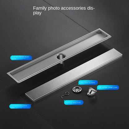 Luxury Hidden 304 Stainless Steel Rectangular Floor Drain