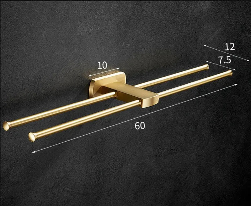 Brushed Gold Bathroom Towel Rack Paper Holder Toilet