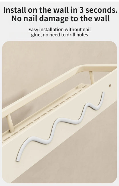 Yellow White Corner Shelf Bathroom Rack Shelf Organiser