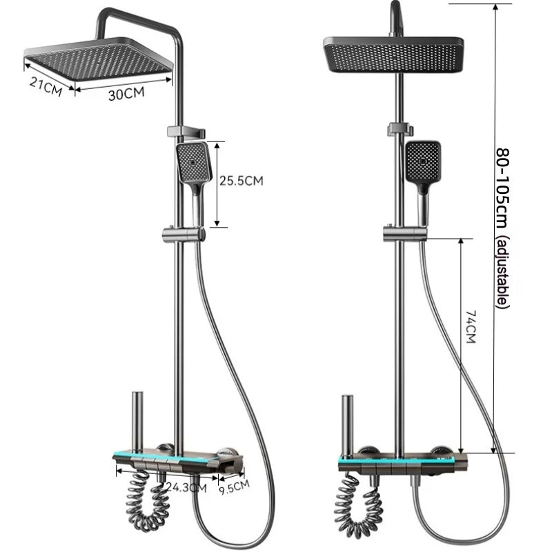High-End Functions Bathroom Shower Faucet Digital Temperature