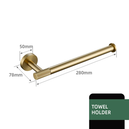 Gold Bathroom Towel Bar Bath Robe Hook Brass