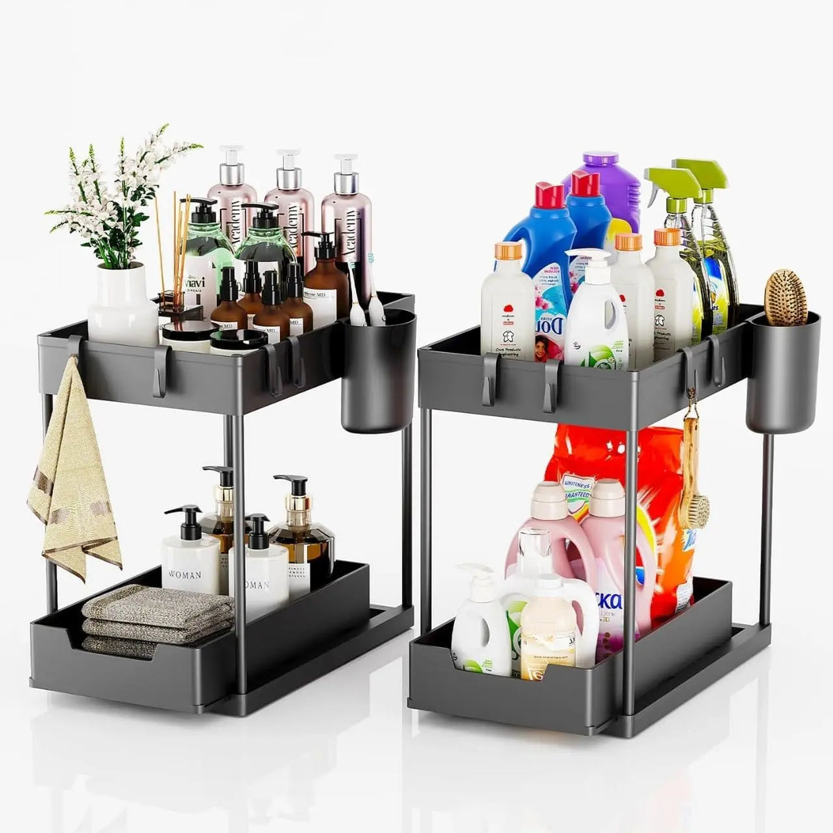 Under Sink Organizers Tier Under Bathroom Cabinet Holder