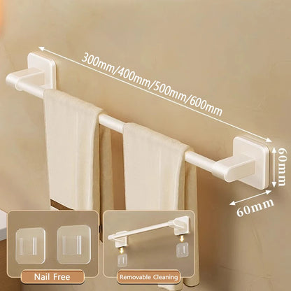 Bathroom Towel Rack Punch Black White Grey Bath