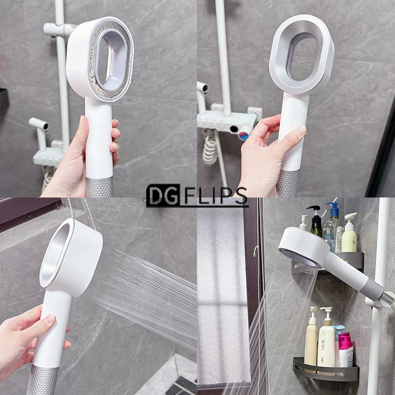Luxury Filter Shower Head High Output Carbon Fiber