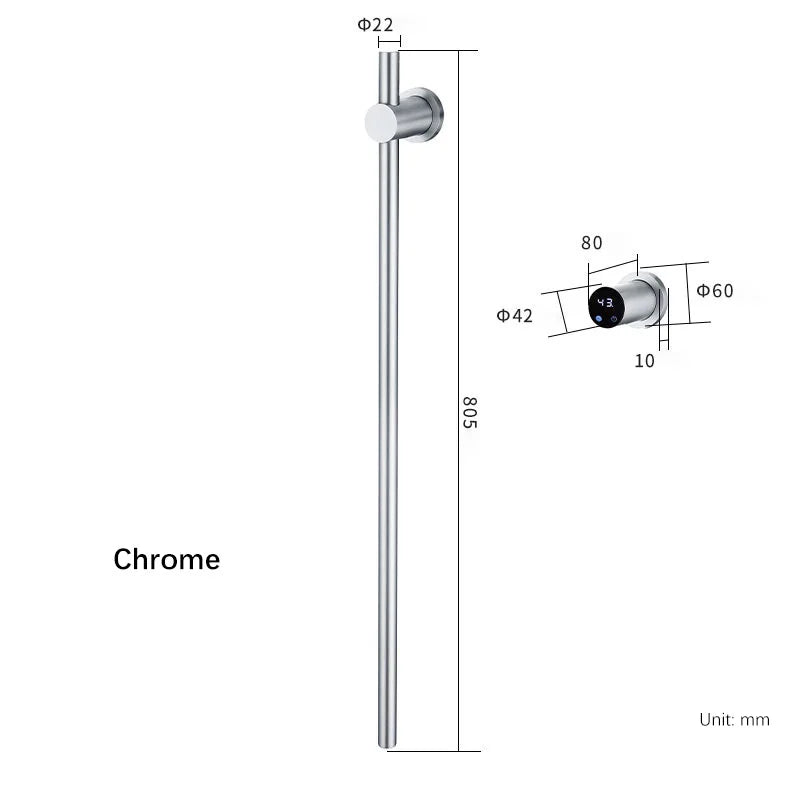 Bathroom Black Electric Towel Rack Hidden Wire Bath