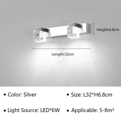 Modern Led Wall Lamp Crystal Sconce Living Dining