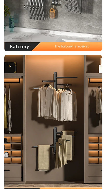 Bathroom Towel Rack Rotatable Towel Holder Rotatable Stainless