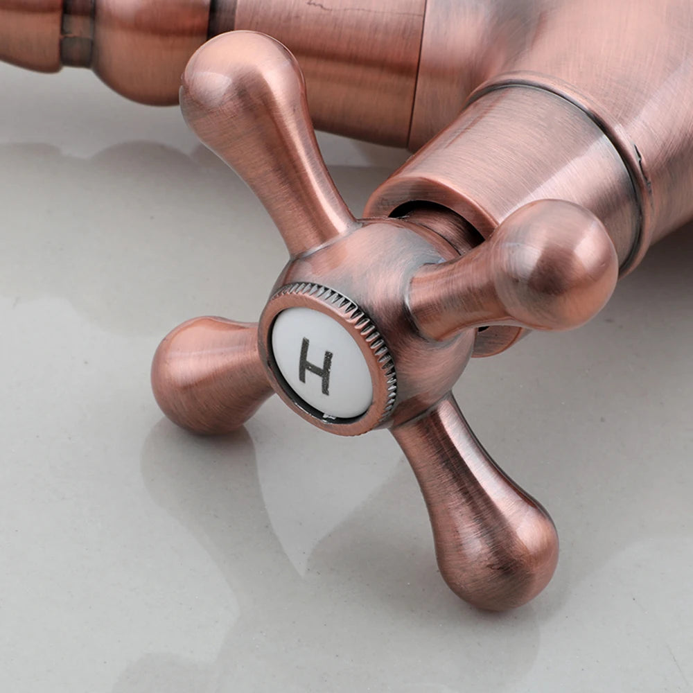 Kemaidi Gold Bathroom Sink Faucet Brass Hole Deck