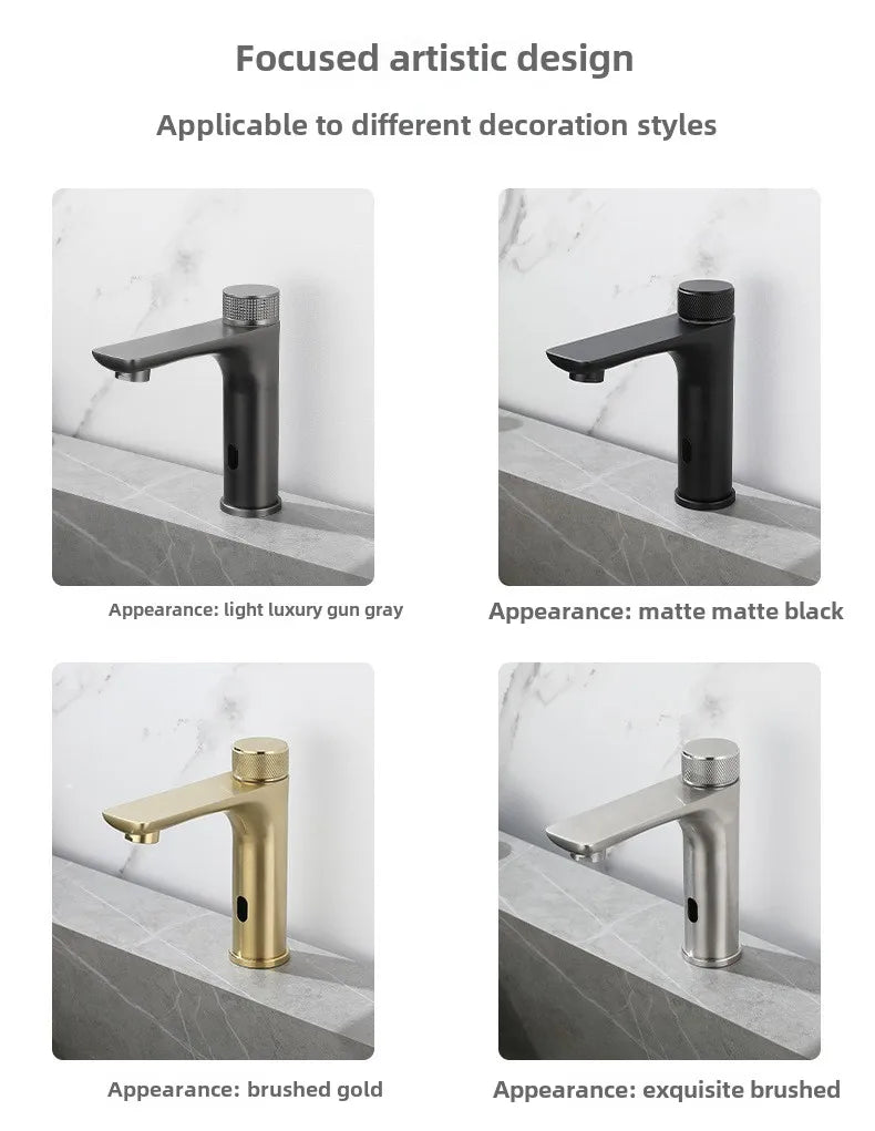 304 Stainless Steel Cold Water Basin Faucet Infrared