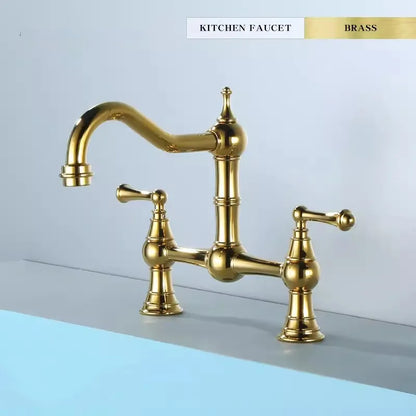 Sink Tap Rotation Total Brass Lead Classical Double