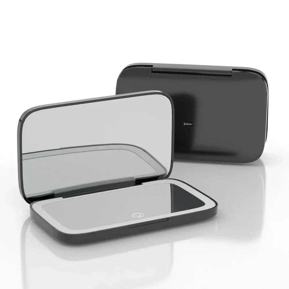 Rechargeable Square Makeup Mirror Led Lights 1x/5x Magnification
