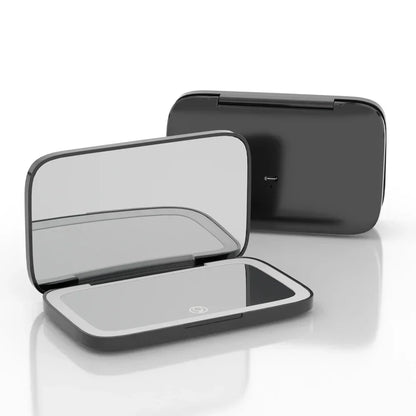 Rechargeable Square Makeup Mirror Led Lights 1x/5x Magnification
