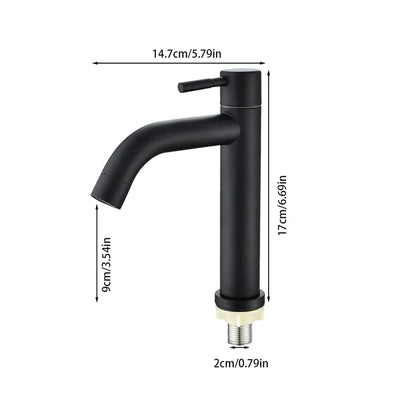 G1/2 Cold Basin Faucet Stainless Steel Bathroom Sink