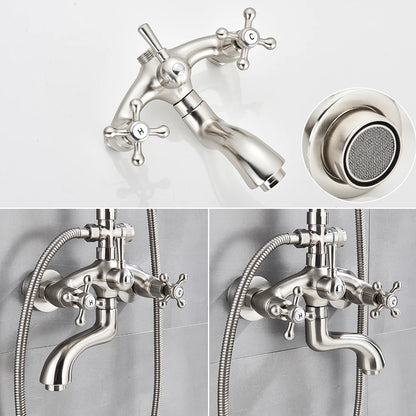 Bathroom Shower Faucet Brass Rainfall Shower Mixer Tap