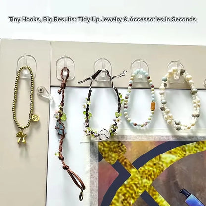 Transparent Strong Adhesive Mini Hook Door Bathroom Mirror