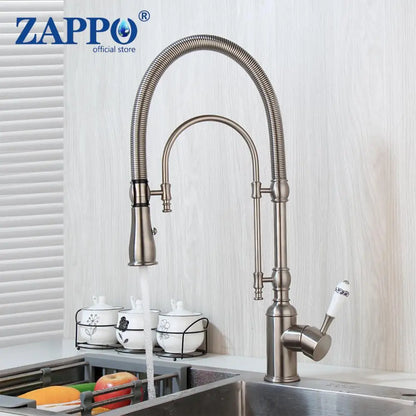 Zappo Gold Chrome Sink Faucet High Arc 360