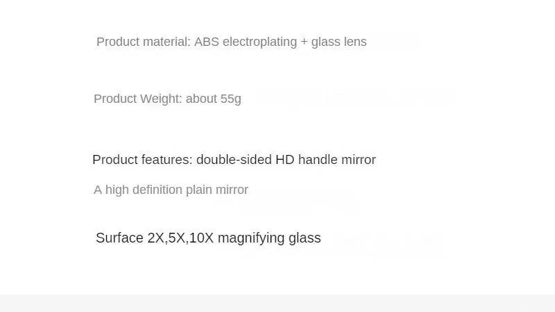 2/5/10x Bright Magnifying Makeup Mirror Handheld Vanity Mirrors