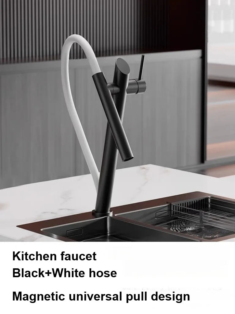 Stainless Steel Black Red Magnetic Faucet Vegetable Basin