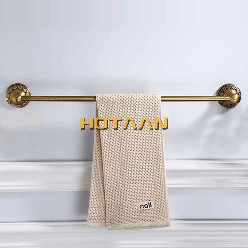 Antique Brass Aluminium Bathroom Robe Hook Paper Holder
