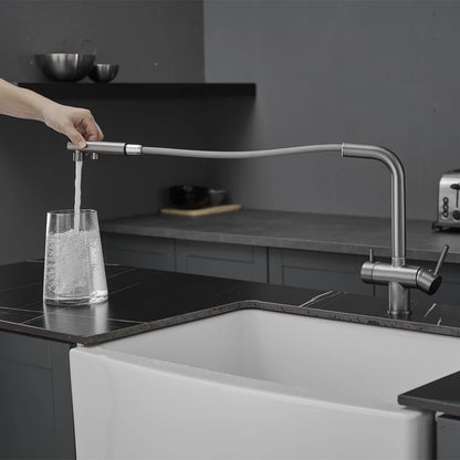 White Filter Pull Out Sink Mixer Faucets Quality