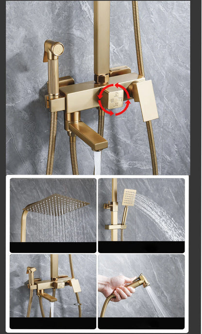 Cold Bathroom Shower Stainless Steel Bathroom Faucet System