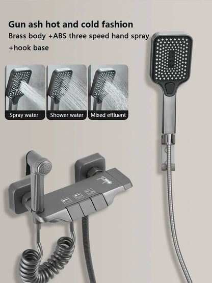 Modern Shower System Full Grey Way Piano Keys