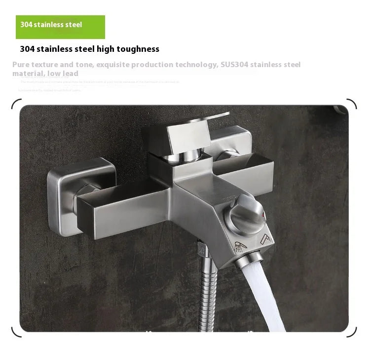 Water Mixing Valve 304 Stainless Steel Shower Bathroom