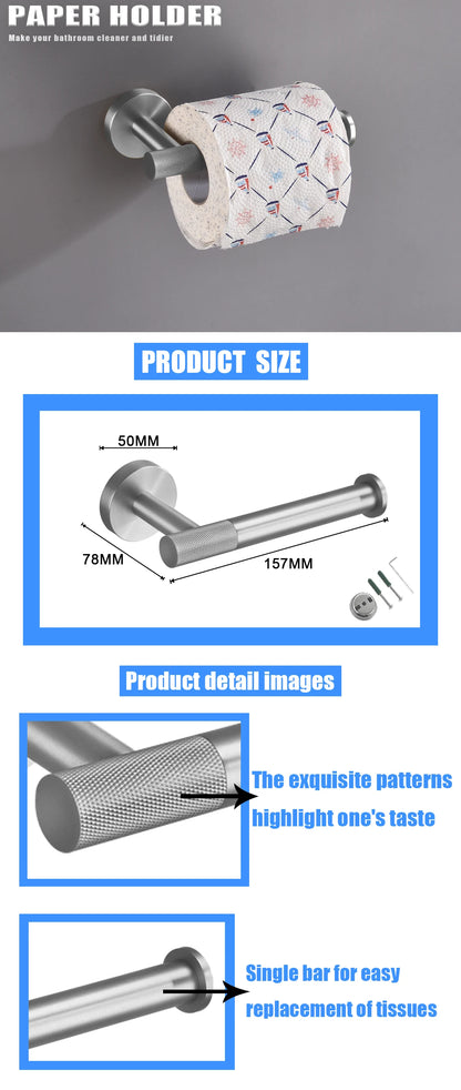 Brushed Nickel Bathroom Wall Mount Bath Shelf Robe