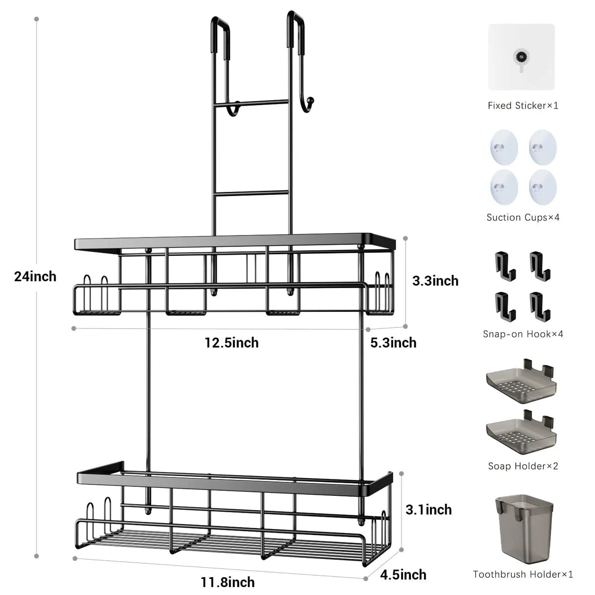 Shower Caddy Adhesive No Drill Bathroom Shower Organizers