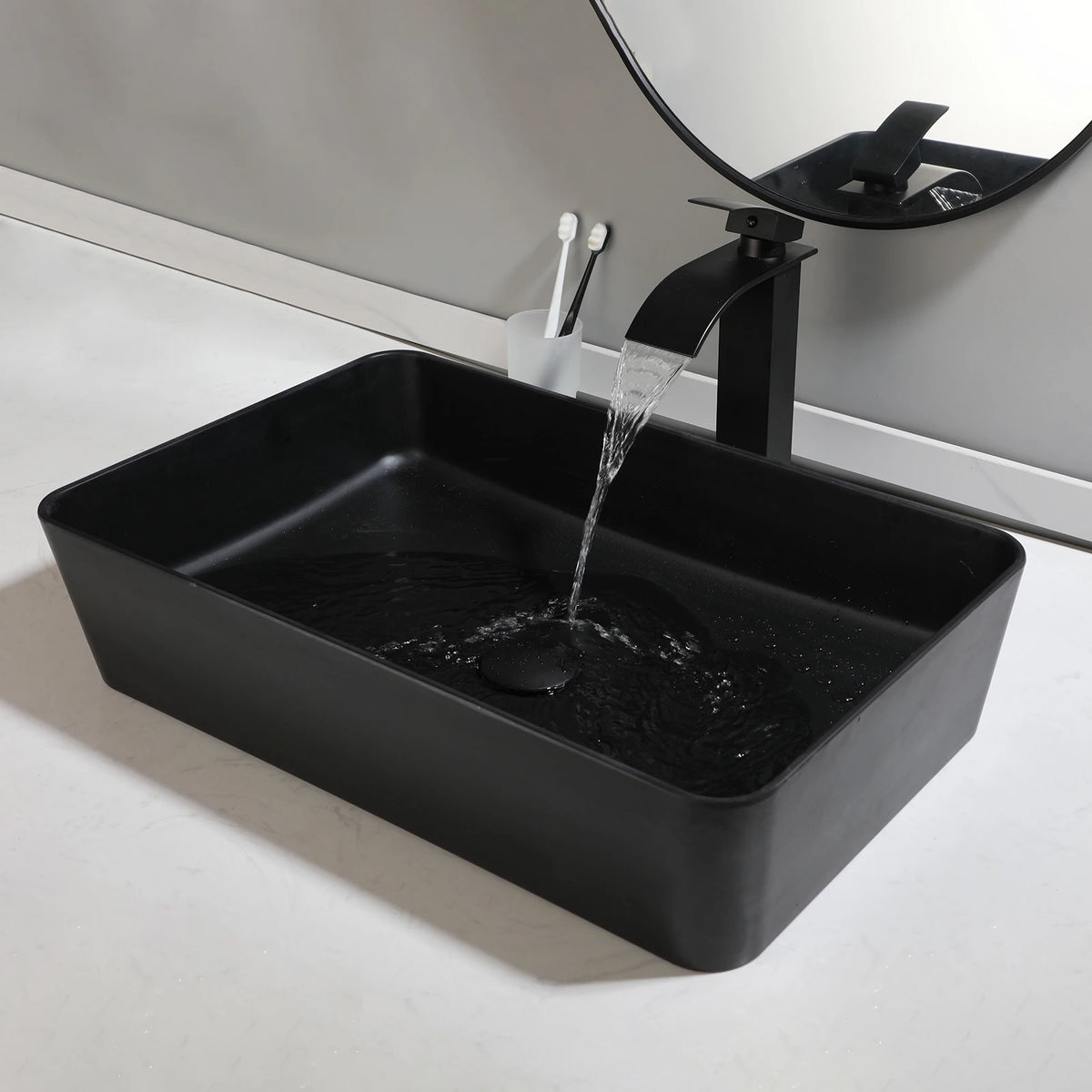 Kemaidi Bathroom Sink Faucet Combo Vessel Sink Countertop