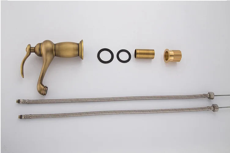 Luxury Europe Style Antique Gold Bathroom Basin Faucet