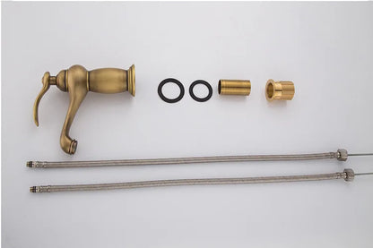 Luxury Europe Style Antique Gold Bathroom Basin Faucet